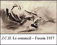 J.C.H.-Le-sommeil-–-Fusain-1957